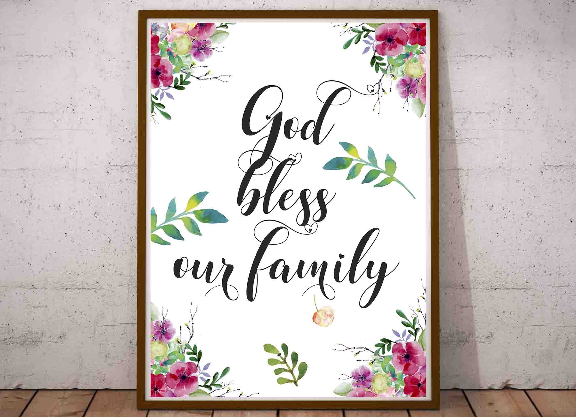 Bless Our Family Home This New - Lord Bless This Home Wall Decor