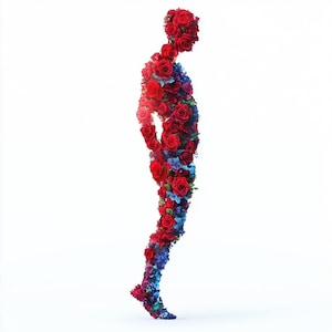 8 siluetas florales de cuerpo humano, hombre y mujer, imágenes prediseñadas de acuarela, PNG imprimibles de alta calidad, descarga digital, manualidades de papel, revistas basura