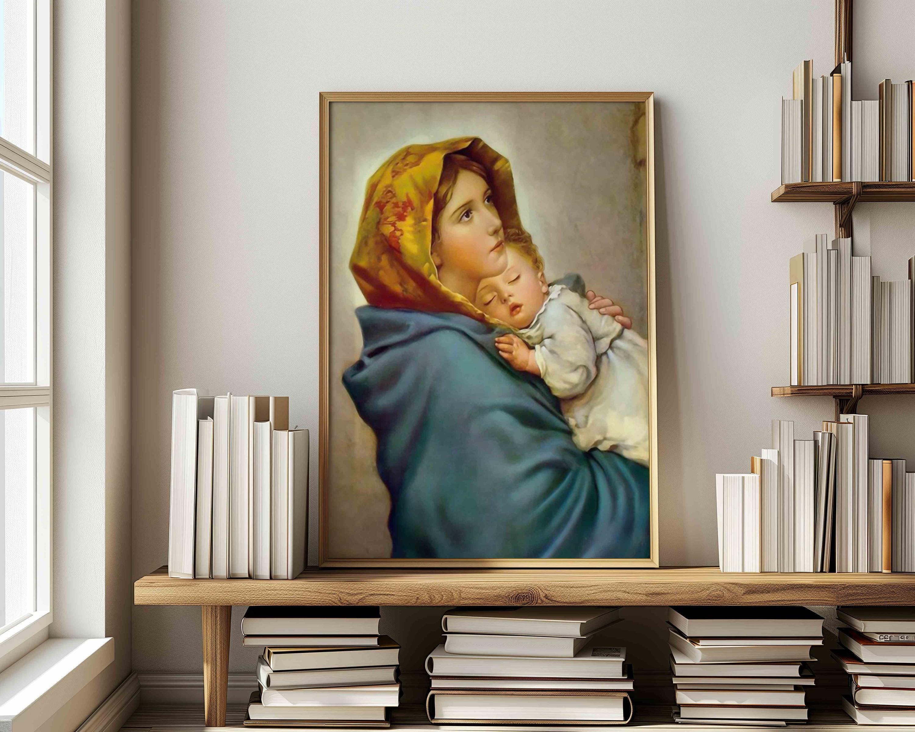 Madonna and Child by Roberto Ferruzzi Traditional Print Our Lady