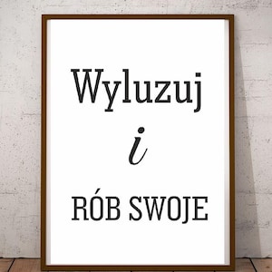 Keep Calm POLISH Poster Poland Gift Wall Art Inspirational Poster Home Decor Polish Funny Sayings Words Prints Quote Polski Dom from Poland