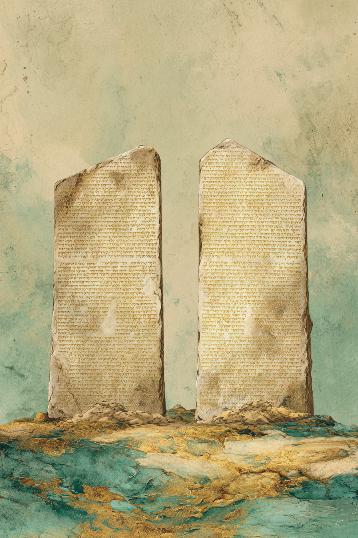 Ten Commandments POSTER Minimalist Biblical Wall Art, Moses Story ...