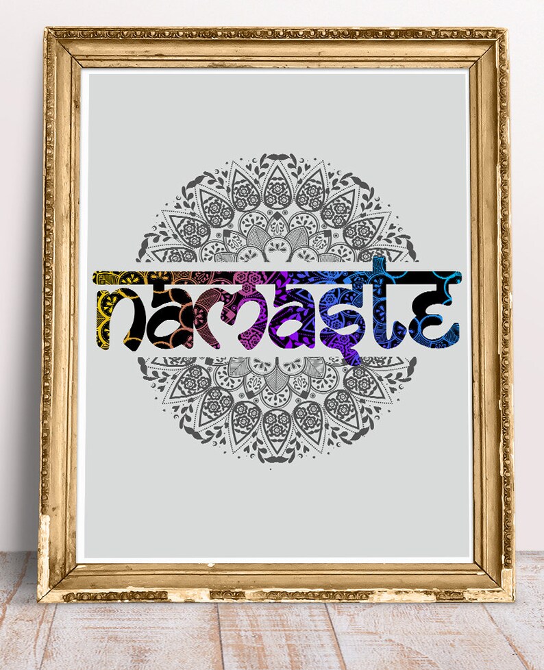 Namaste Printable Namaste Wall Art Hindu Wedding Decorations - Etsy