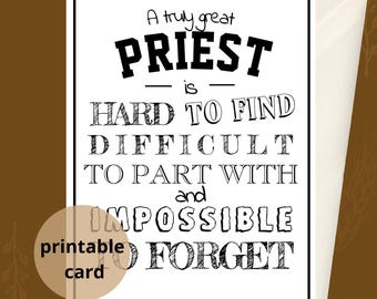 Priest Retirement Gift, Priest Thank You, Priest Anniversary Card, Appreciation Gift for Priest, Pastor Gift Priest Birthday Gift for Pastor