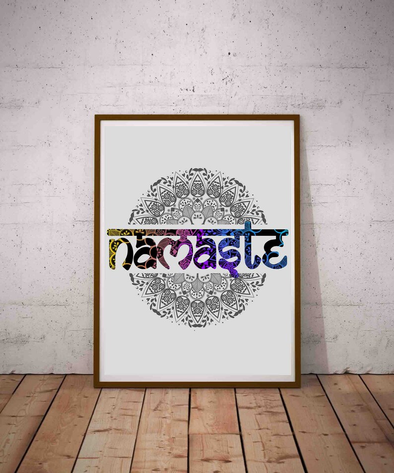 Namaste Printable Namaste Wall Art Hindu Wedding Decorations - Etsy