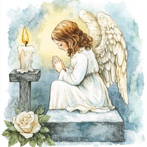8 Angel Clipart On Tombstone Memorial Funeral Angel Praying Clipart 