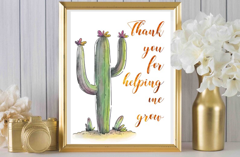 thank you for helping me grow printable thank you card etsy
