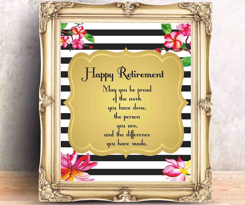 happy retirement digital file happy retirement printables