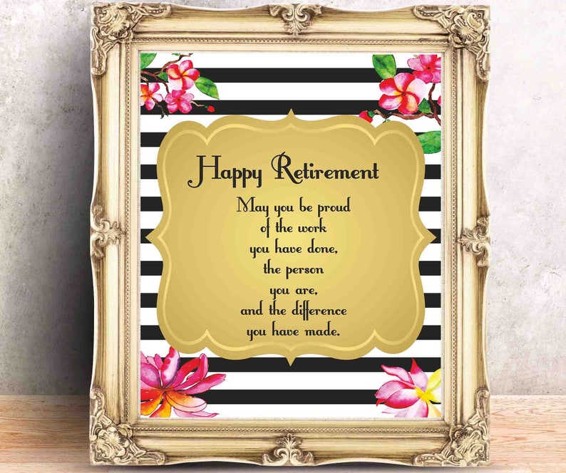 happy retirement digital file happy retirement printables etsy