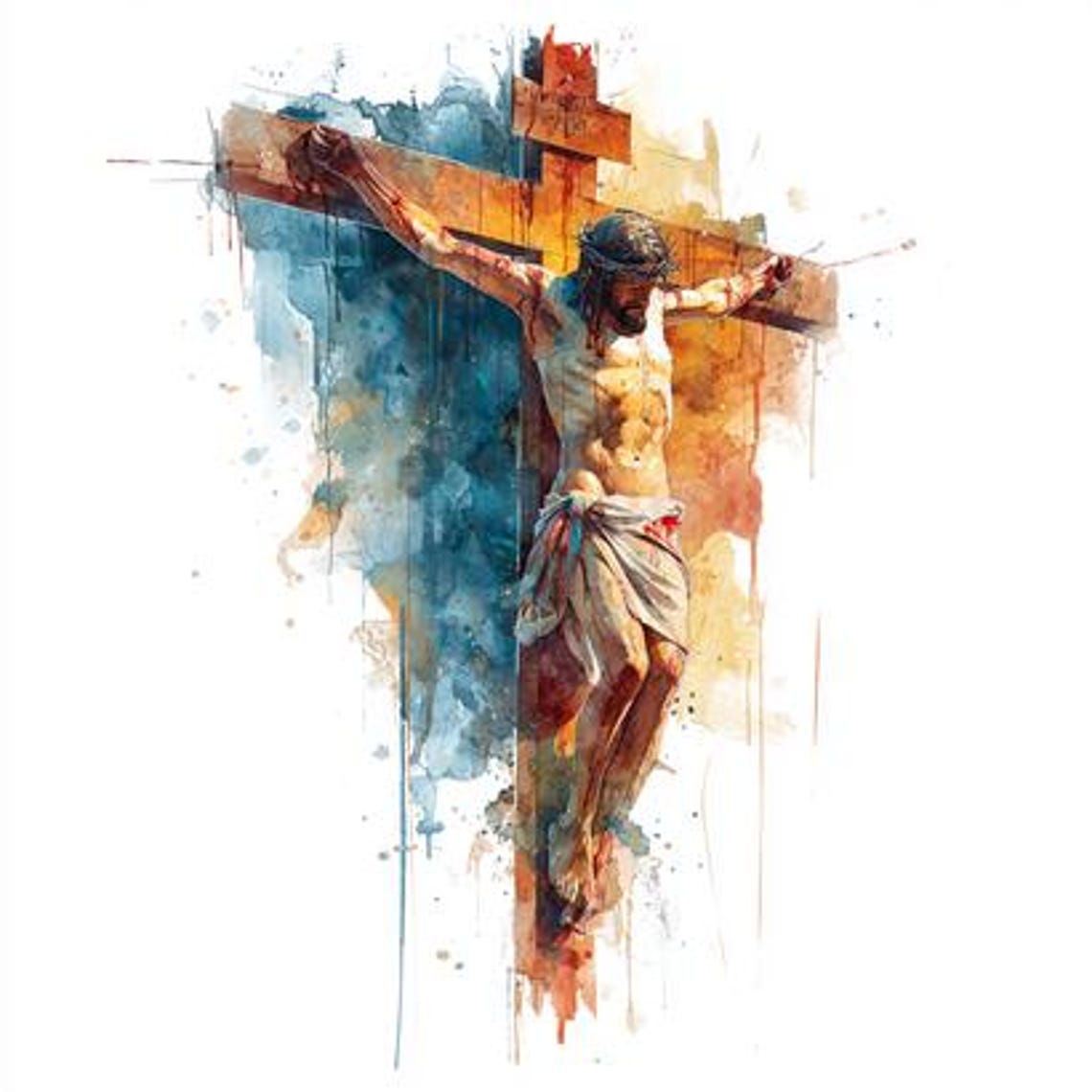 8 Jesus Crucifixion Clipart Watercolor Printable Jesus Clipart High ...