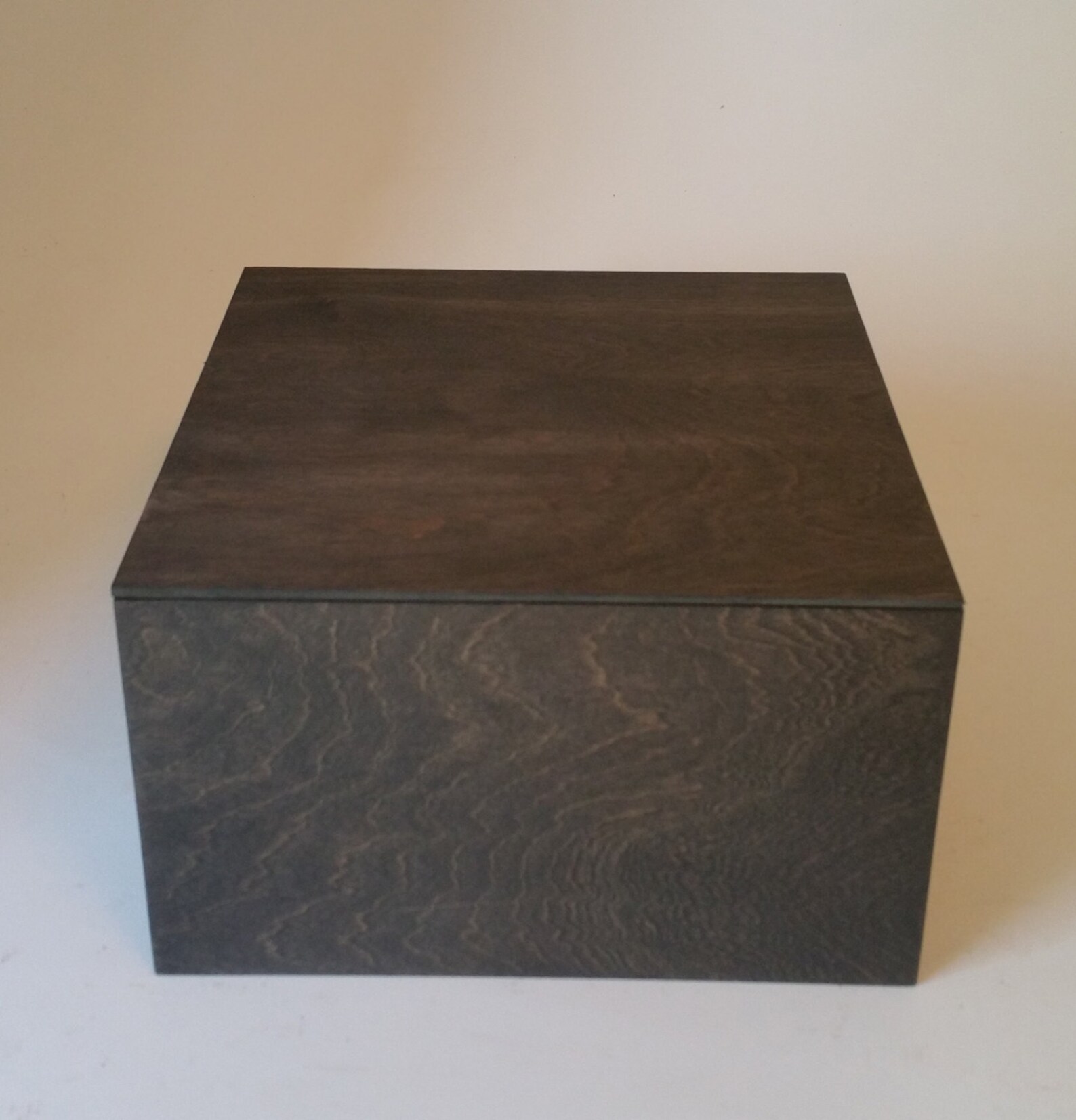 Wood Box With Lid 10x10x6 Black Onyx Stain Rustic Box Etsy