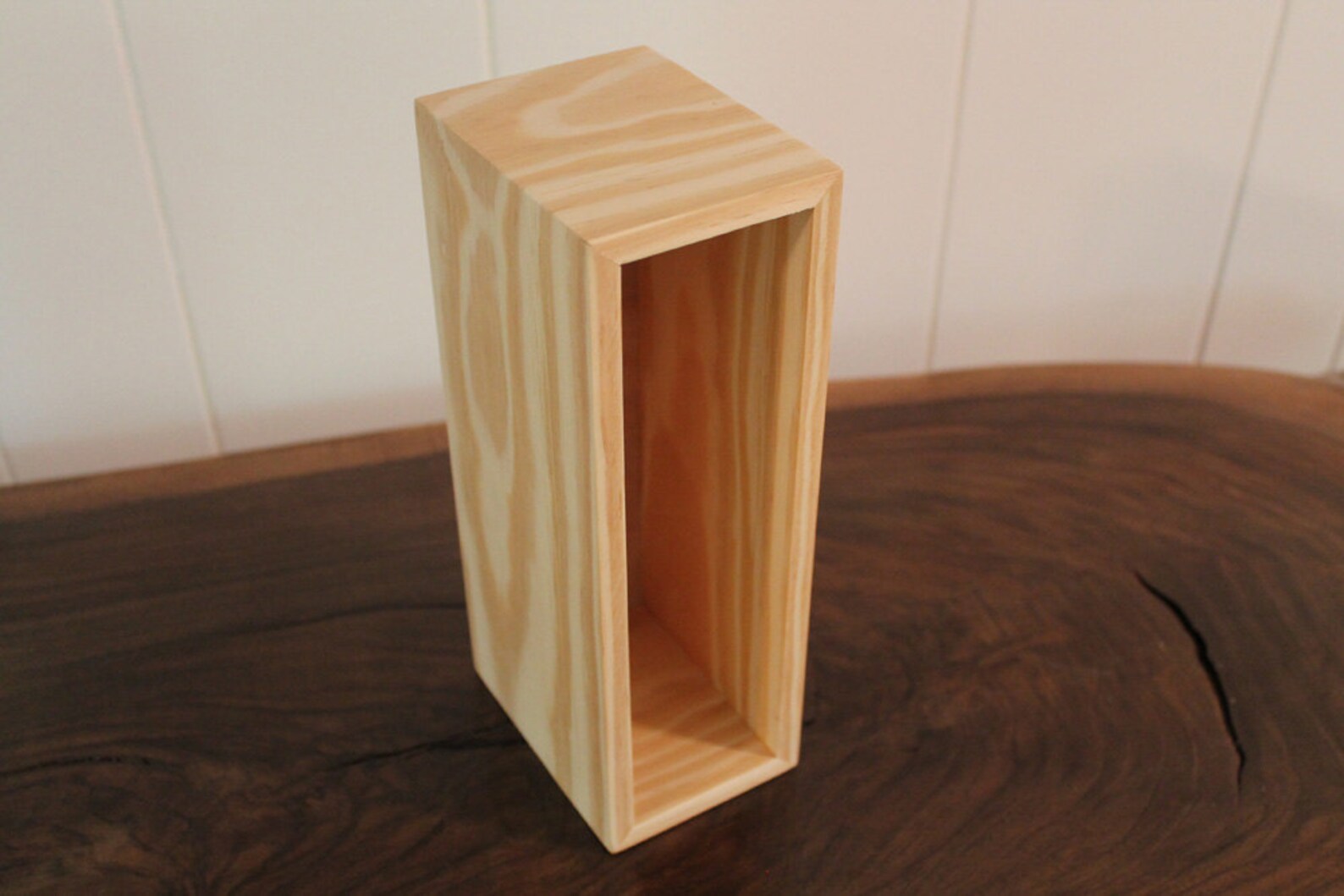 9 X 3 X 4 Handmade Wood Box Unfinished Flower Vase Box Etsy