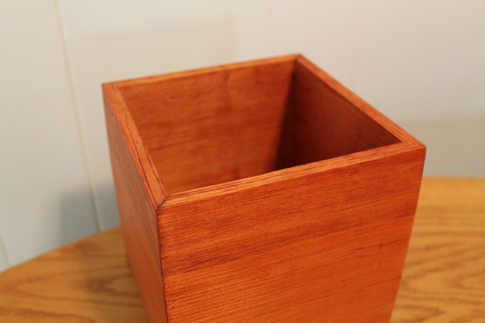 Wooden Box Gunstock Stain Wedding Centerpiece Flower Box Vase Etsy