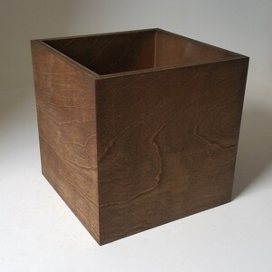 8 X 8 X 8 Brown Wood Box Wedding Decor Centerpiece Boxes Storage ...