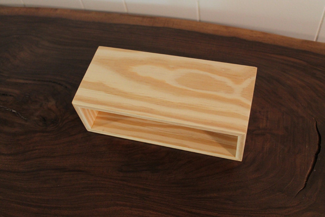 9 X 3 X 4 Handmade Wood Box Unfinished Flower Vase Box Etsy