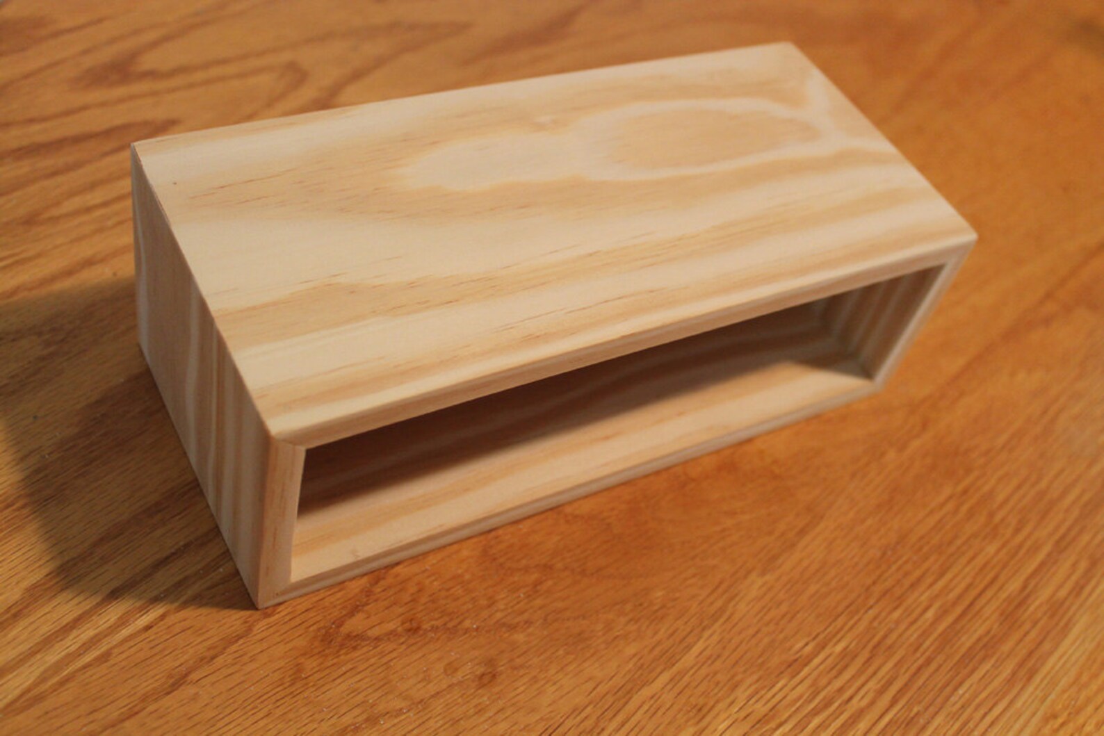 9 X 3 X 4 Handmade Wood Box Unfinished Flower Vase Box Etsy