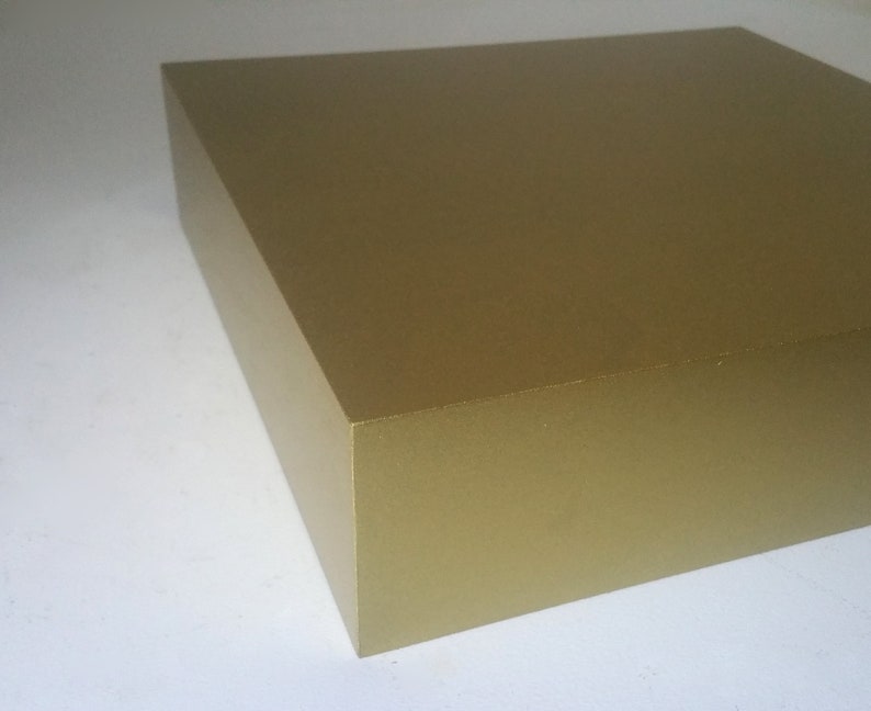 Gold Display Riser 12 X 12 X 3 Plinth Display Flower Etsy