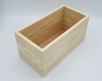 Wood Box Flower Vase Box Candle Holder Storage Planter Organizer (10"x 5"x 5" Box)