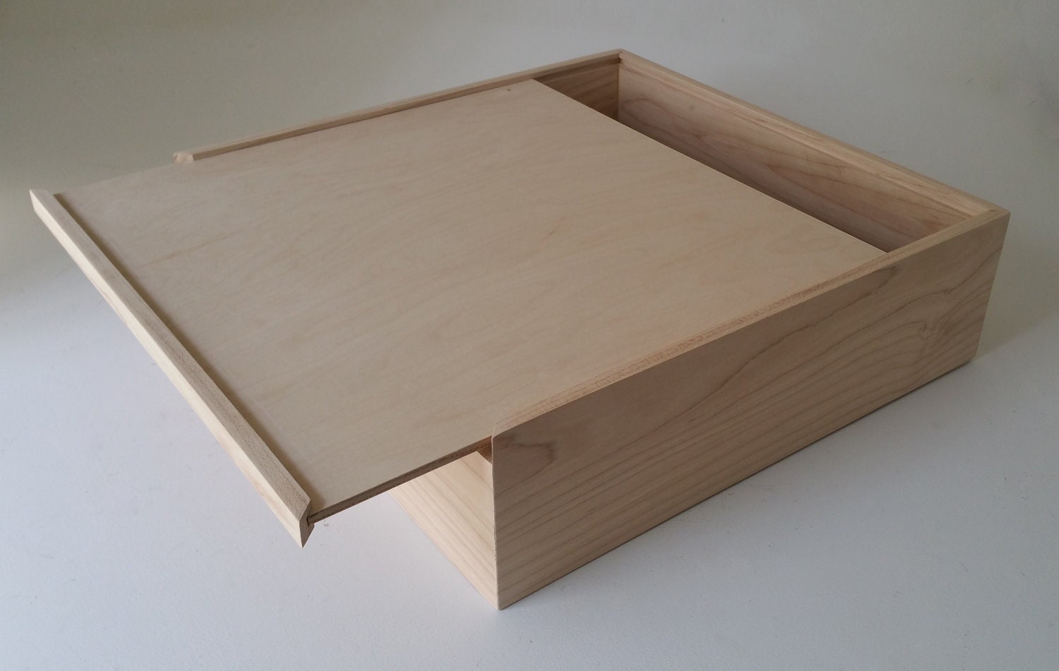 Unfinished Wood Storage Box with Sliding Lid Jewelry Box Gift - China  Wooden Box and Wooden Box Gift Ideas price
