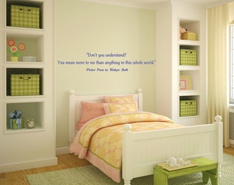 Kid's Quote Vinyl Decal: "You mean more to me..."Wall Art