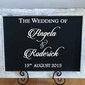Custom Wedding Decal for Mirror or Window- Wedding Decals
