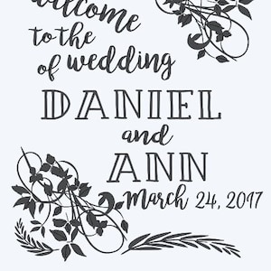 Custom Wedding Decal- window decals- chalkboard decals- mirror decals