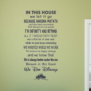 In This House Quote. Vinyl wall Decal.