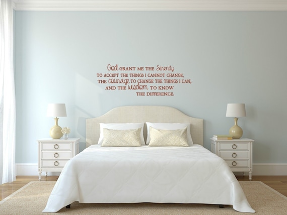 Serenity Prayer vinyl wall decal.