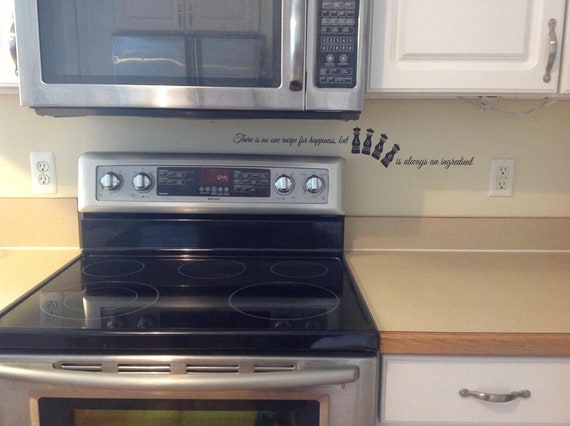 There is no one recipe for happiness but love is always an ingredient vinyl wall decal.