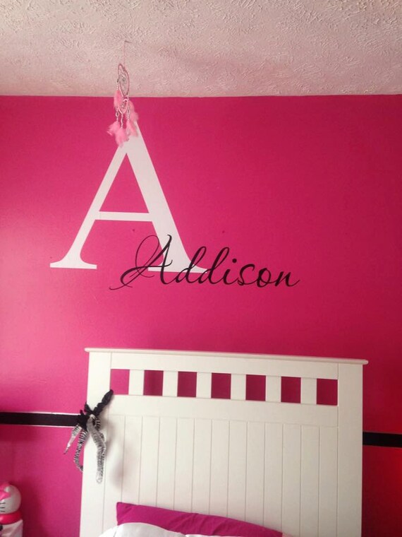 Custom Monogram with Custom Name. Add established date for no extra charge. Vinyl Wall Decals