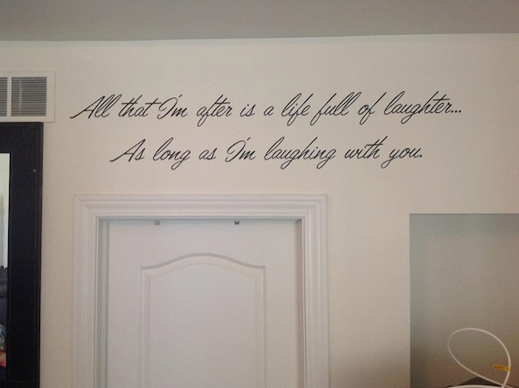 Life Full of Laughter Vinyl Decal, Wall Art, Matte Finish Interior Quote