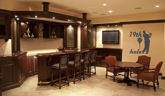 19th hole interior vinyl wall decal