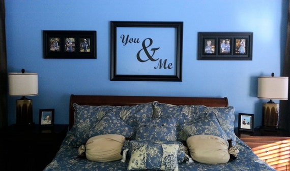 You and Me Vinyl wall decal. Perfect for any room. Frame not included. Decal Only