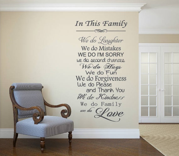 In This Family. Vinyl Wall Decal. Add to walls, windows, mirrors, and chalkboards.
