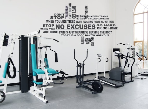 Fitness Journey Wall Decal: Inspirational Quotes for Home Gym (Matte Vinyl)