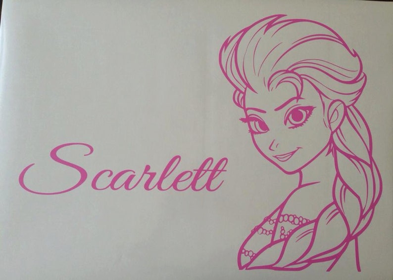 personalized frozen elsa inspired vinyl wall decal etsy