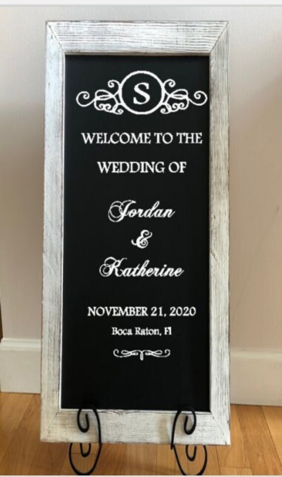 Welcome To The Wedding Of. Vinyl Decals For Mirrors, Walls, Chalkboards. Wedding Decals. Wedding Decorations. Custom Decals.
