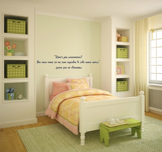 Peter Pan Quote Vinyl Wall Decal: "You Mean More To Me"