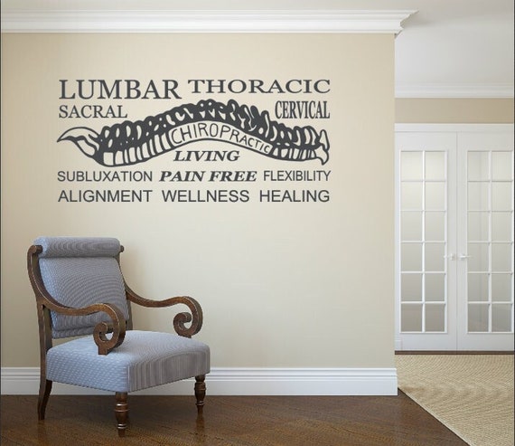 Chiropractor Collage. Vinyl Decal