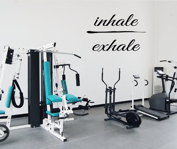 Inhale/Exhale. Workout Decal. Fitness Decal. Gym Decal.