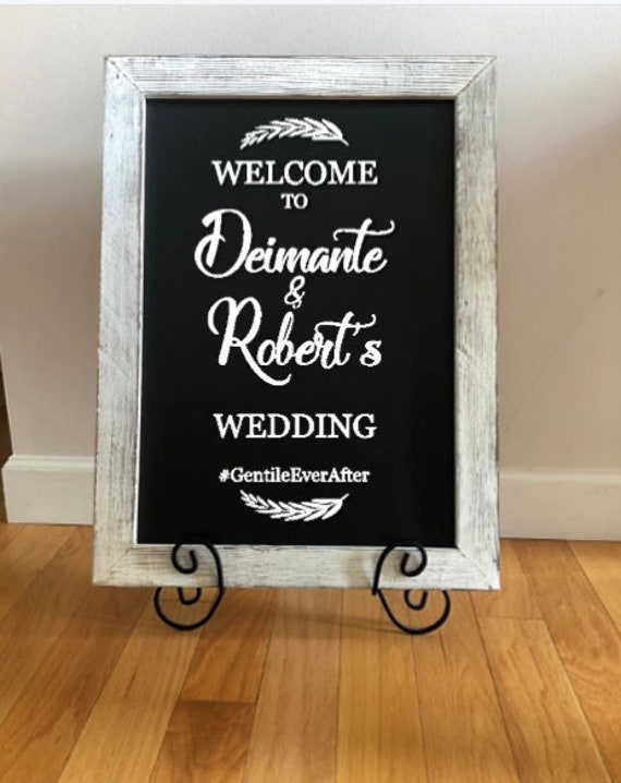 Custom Wedding Decal – Bride & Groom Welcome Sign (Matte Vinyl)