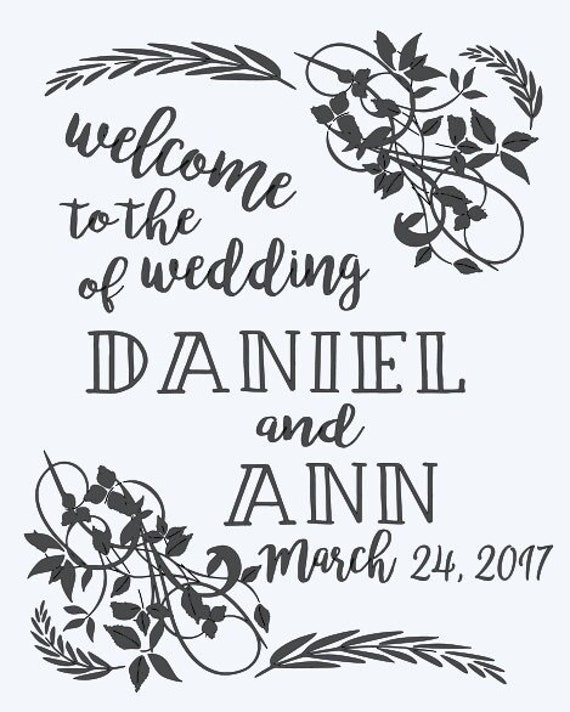 Custom Wedding Decal- window decals- chalkboard decals- mirror decals