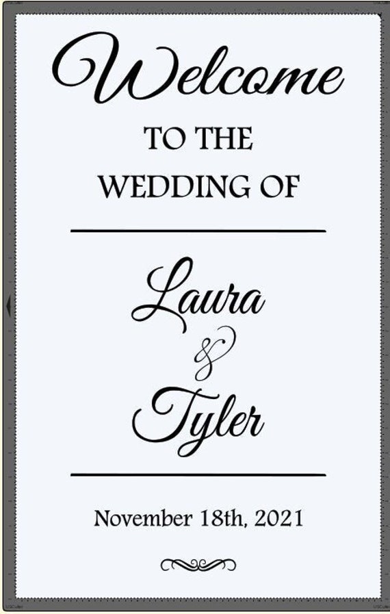 Welcome to our Happily Ever After. Custom Wedding Decal. Vinyl Decal Only. Add to mirrors, windows, or chalkboards.