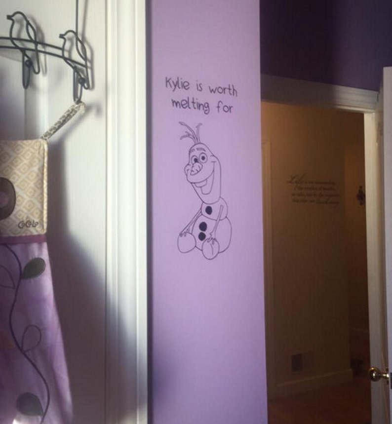 Personalized frozen olaf inspired interior vinyl wall decal Etsy