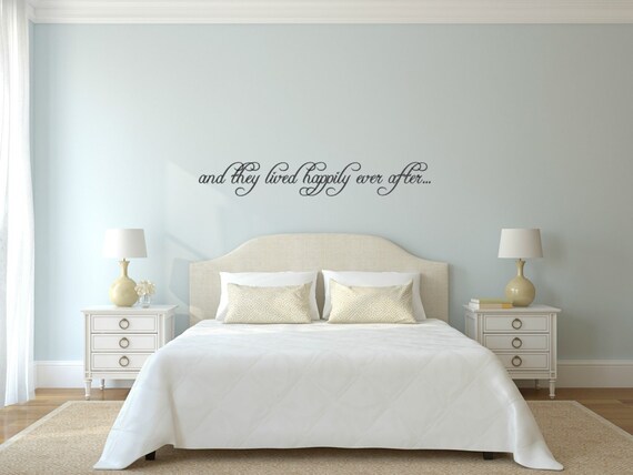 and they lived happily ever after. Vinyl wall decal. Wedding decals