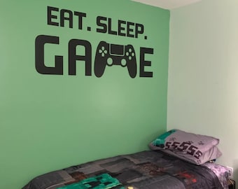 Eat. Sleep. Game- Vinyl Wall Decal -Gaming Decals