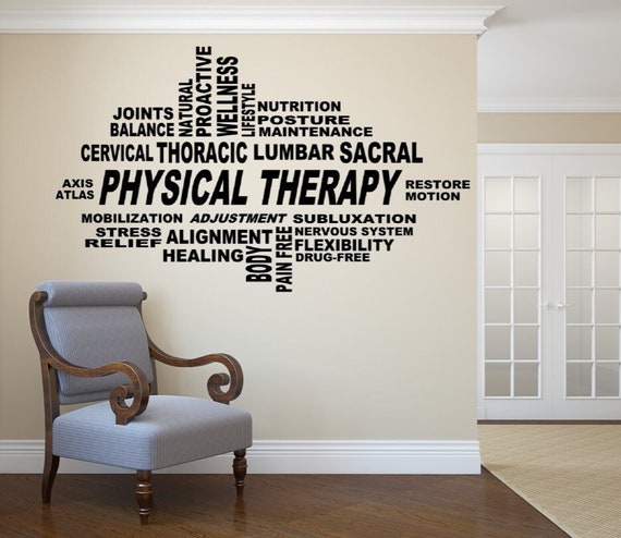 Physical Therapy Wall Decal: Wellness, Healing, Body Alignment (Matte Vinyl)