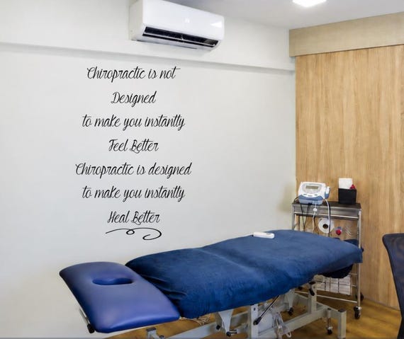 Chiropractic Quote Vinyl Wall Decal: Heal Better Design