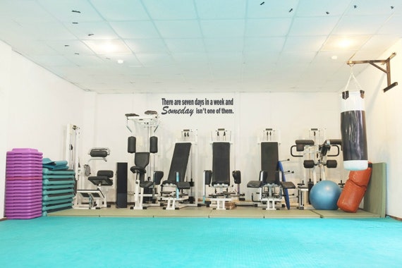 Motivational Gym Wall Decal: "Someday Isn't One of Them" Vinyl Quote