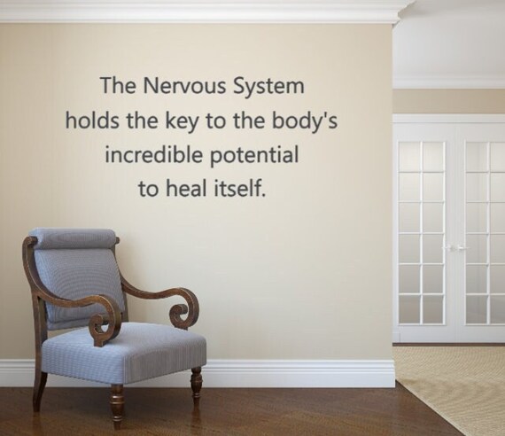 Nervous System Healing Quote Wall Decal – Chiropractic Wellness Vinyl Art