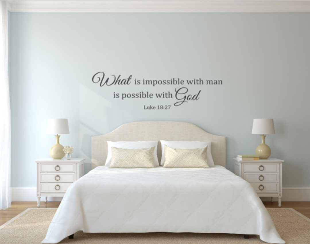 What is Impossible With Man is Possible With God. Luke 18:27. Vinyl ...